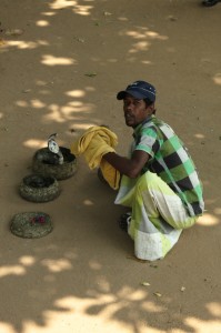 Snake charmer in Galle